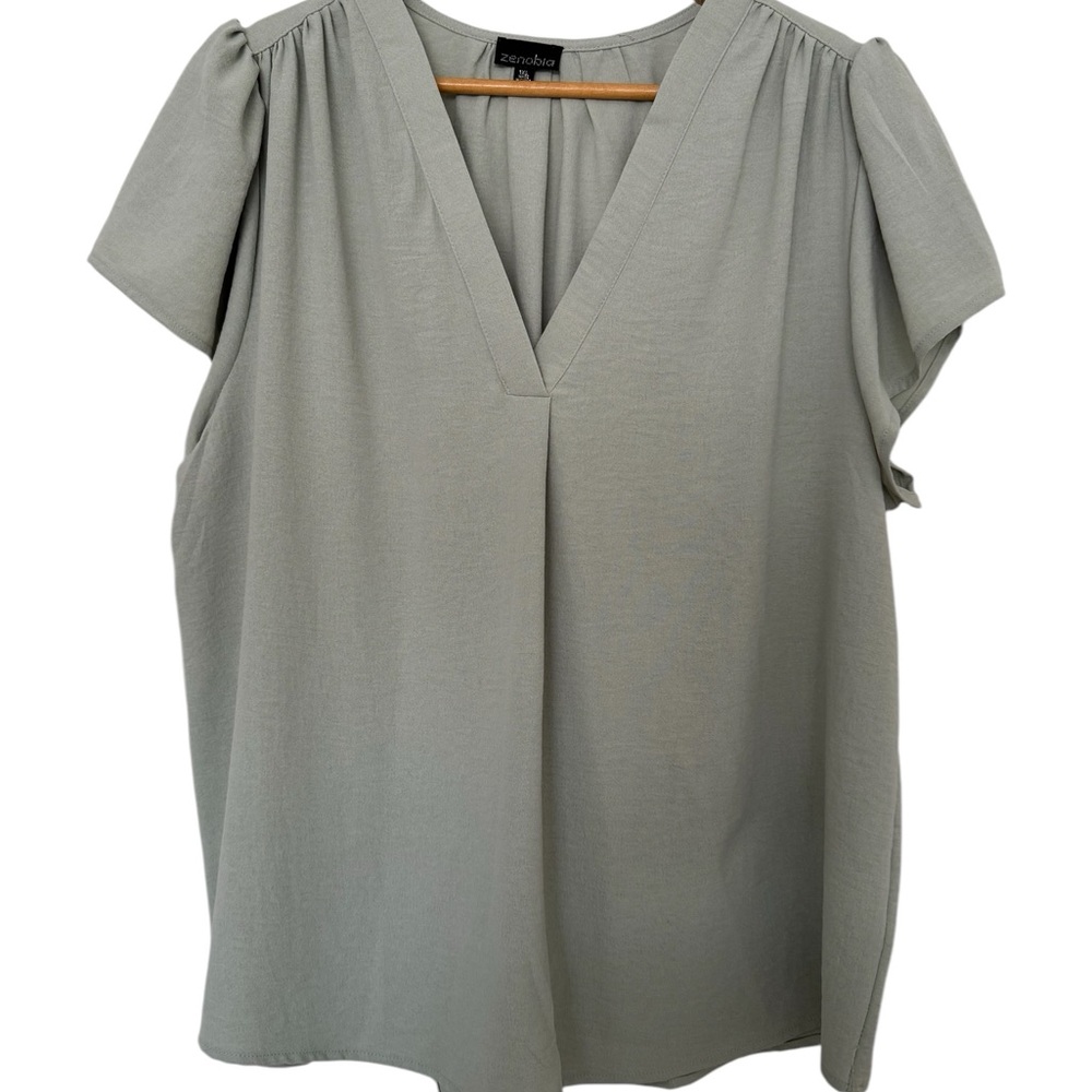 COPY - Zenobia Women's Green V-Neck Top